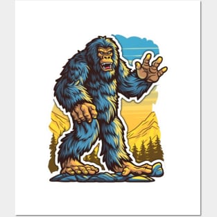 Bigfoot Design - Nostalgic Tribute to the Legendary Creature Posters and Art